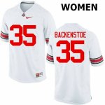 Women's Ohio State Buckeyes #35 Alex Backenstoe White Nike NCAA College Football Jersey Hot UEO4244DQ